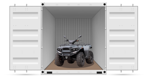 Container illustration showing ATV storage